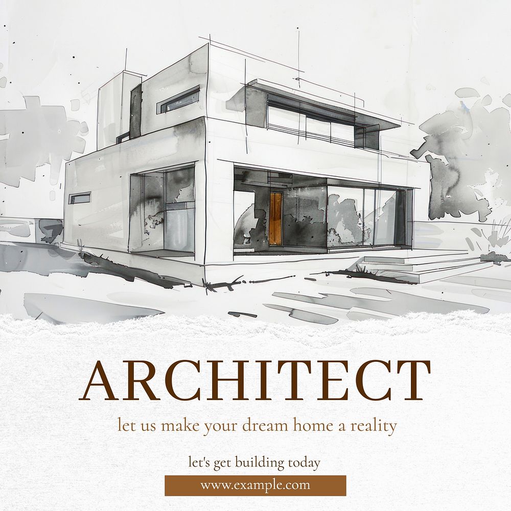 Architect service Instagram post template
