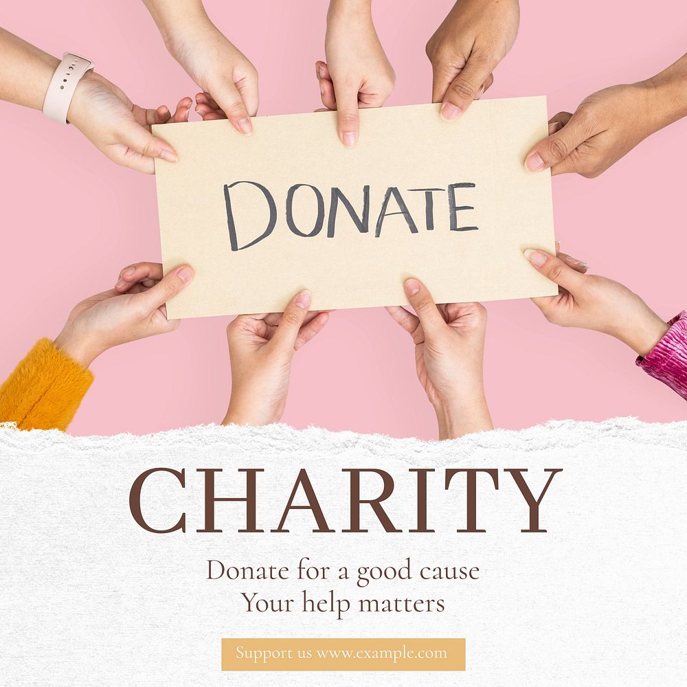 Charity Instagram post template