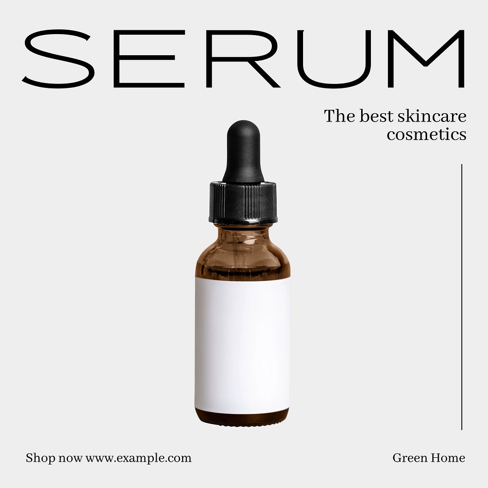 Serum skincare cosmetics Instagram post template
