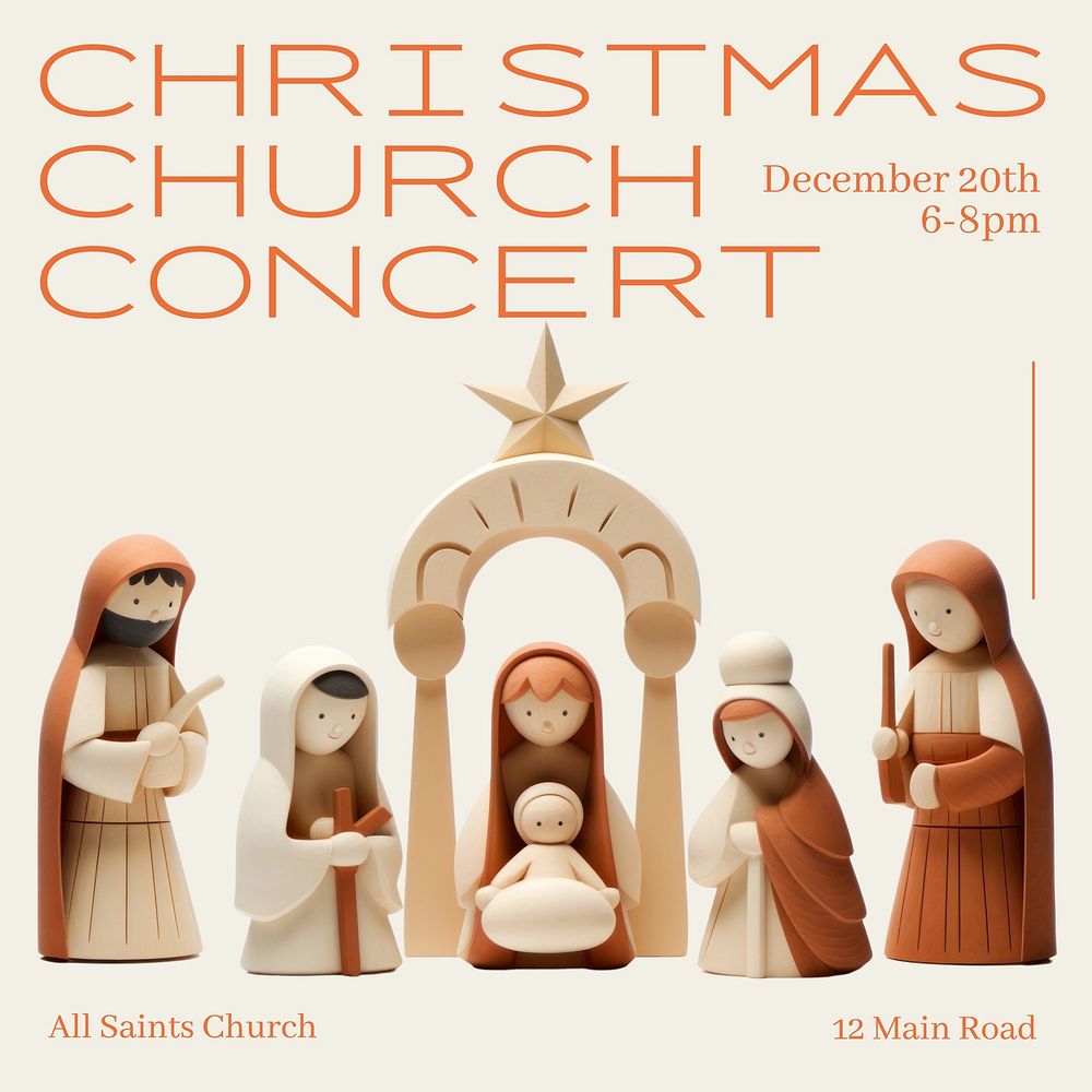 Christmas Church Concert Instagram post template