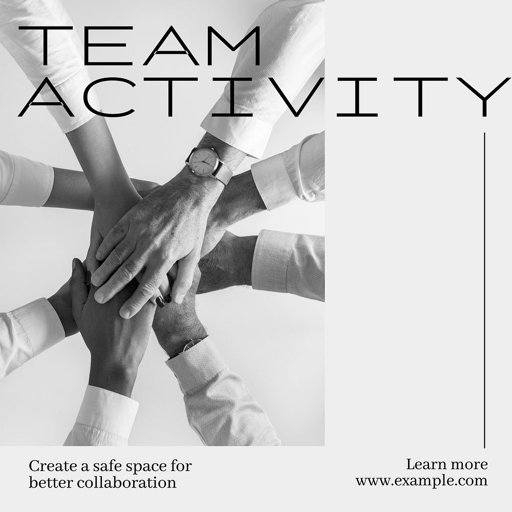 Team activity Instagram post template