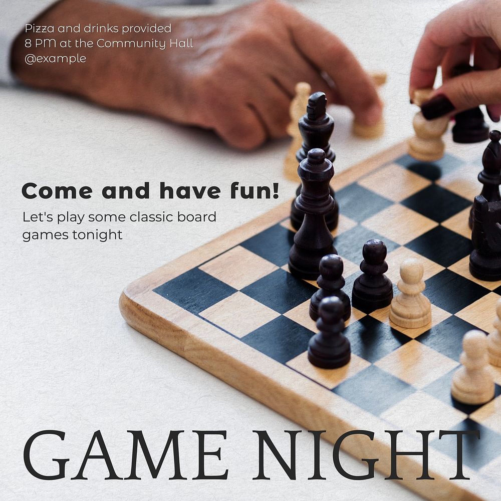 Game night Instagram post template
