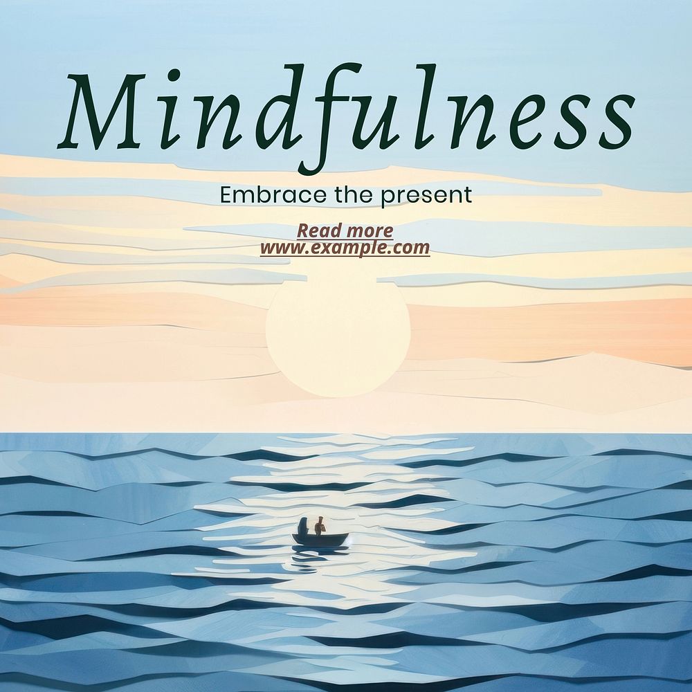 Mindfulness Instagram post template