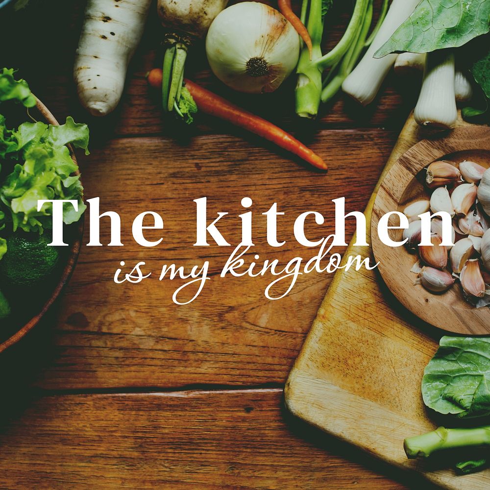 Quote for kitchen quote Instagram post template