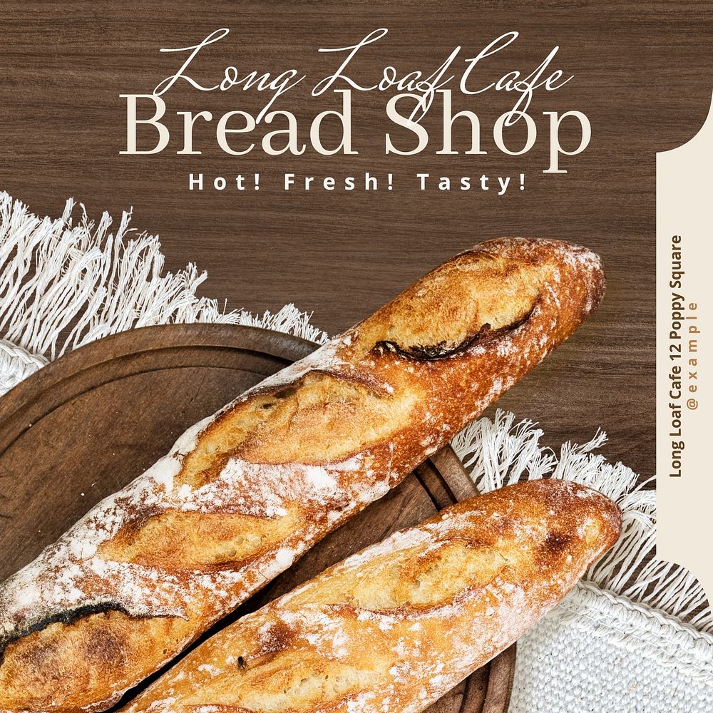 Bread shop Instagram post template