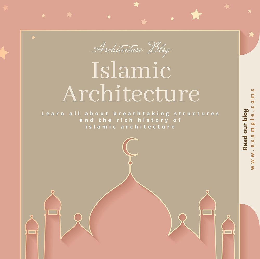 Islamic architecture Instagram post template