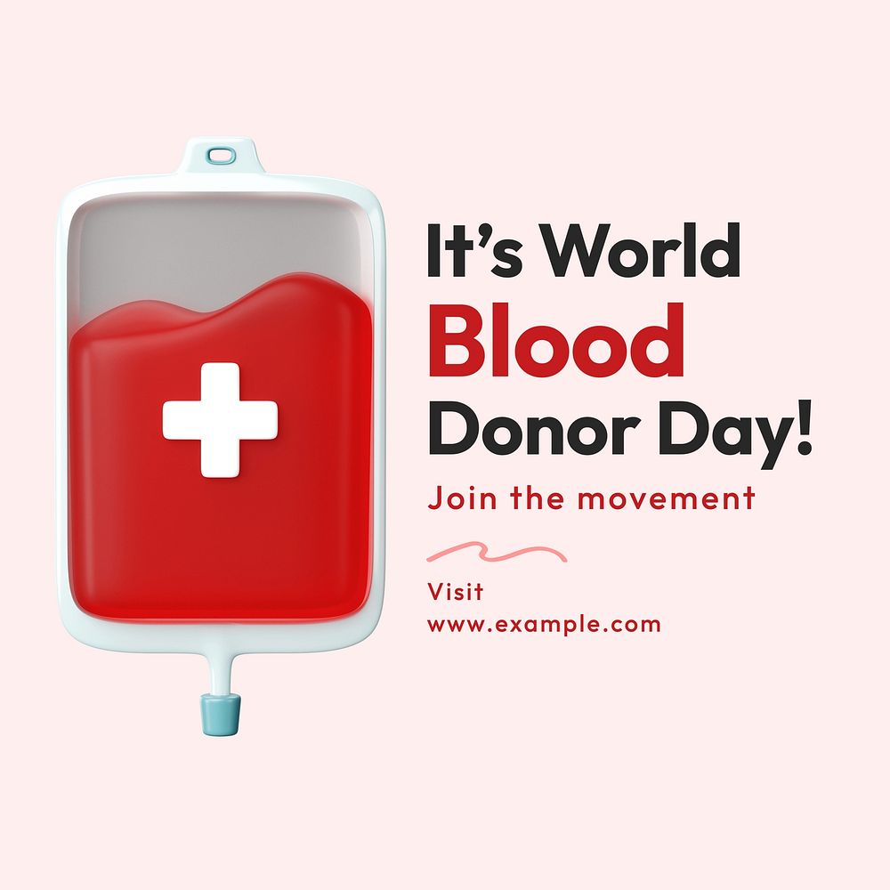 Blood donor day Instagram post template
