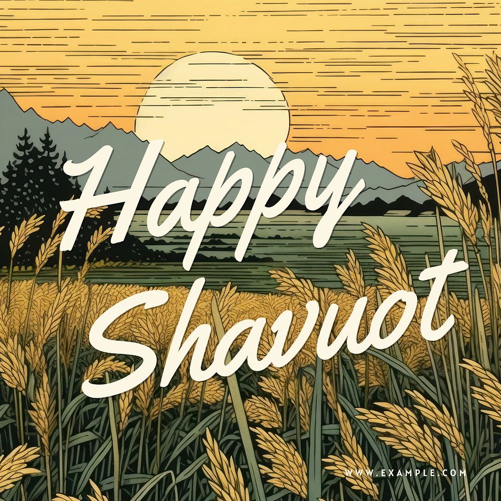 Happy Shavuot Instagram post template