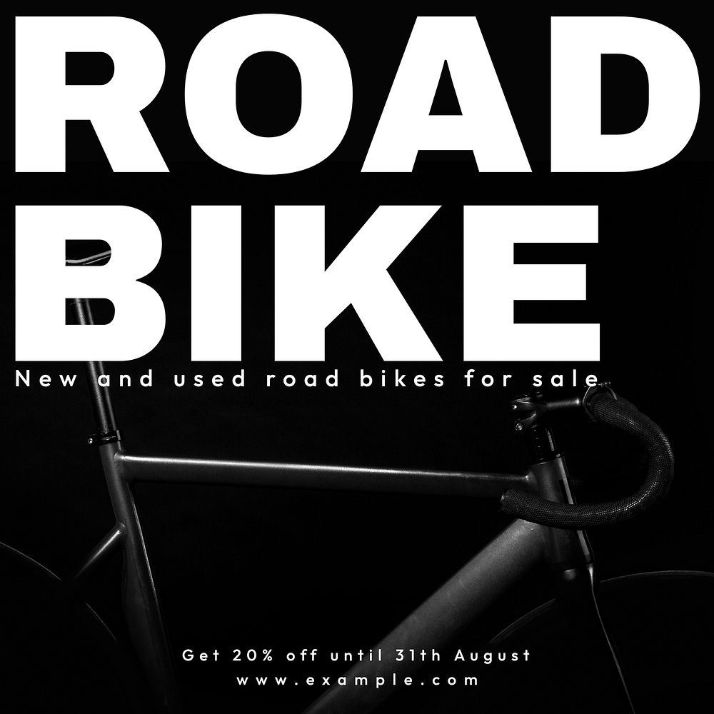 Road bike Facebook post template