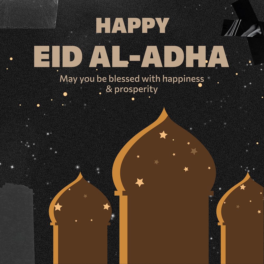 Eid al-Adha  Instagram post template, editable text