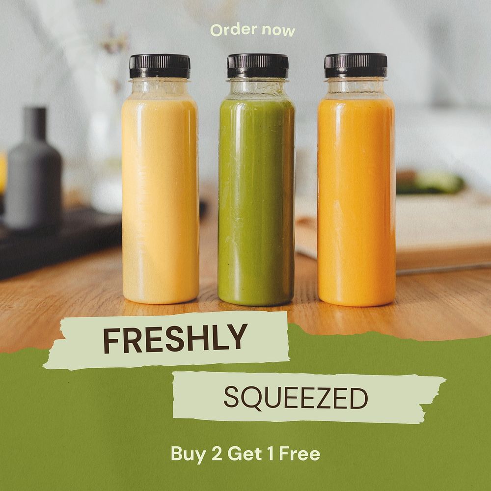 Fresh juice Instagram post template