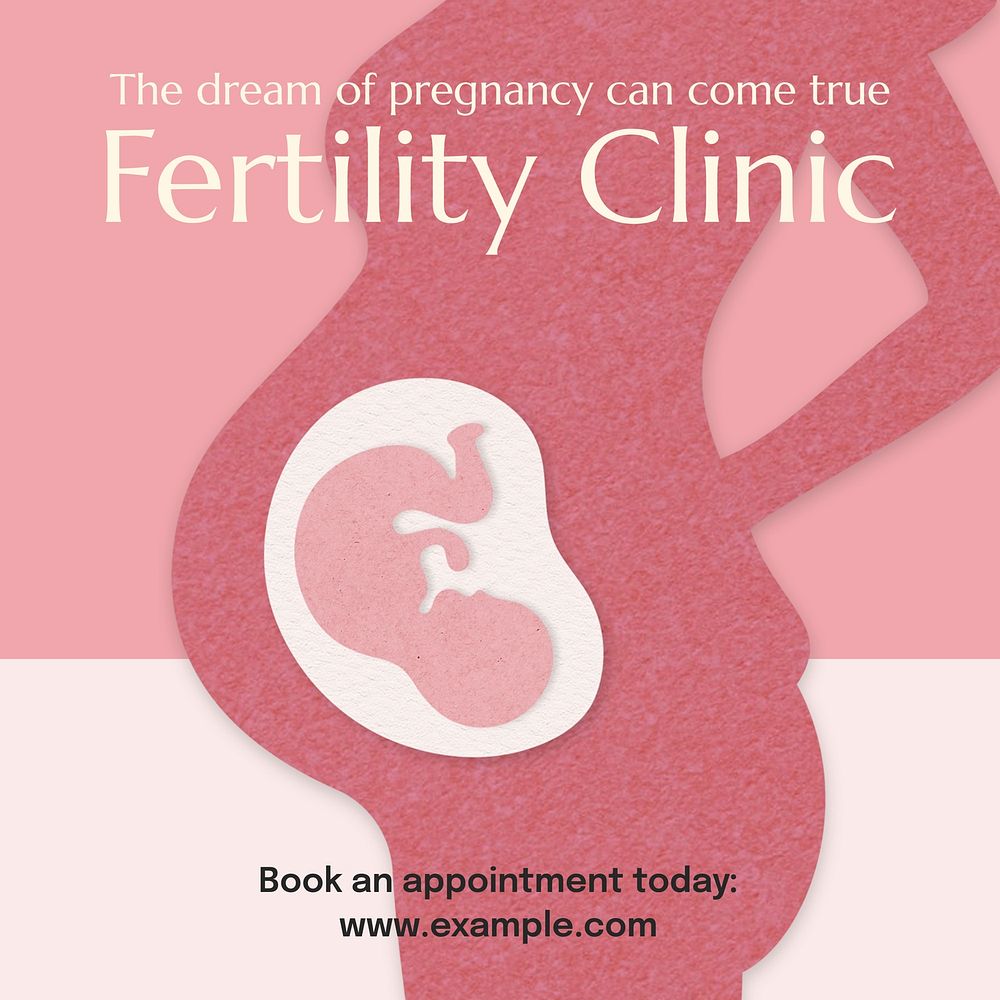 Fertility clinic Instagram post template  