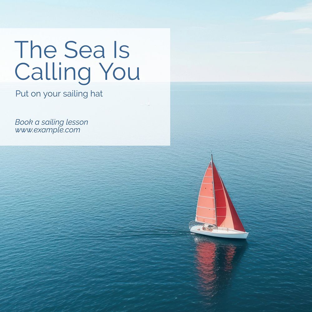 Sailing lessons Instagram post template