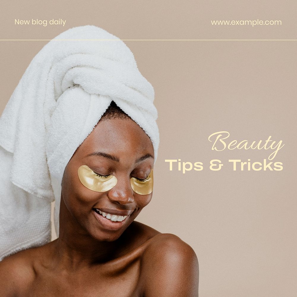 Beauty tips & tricks Instagram post template  