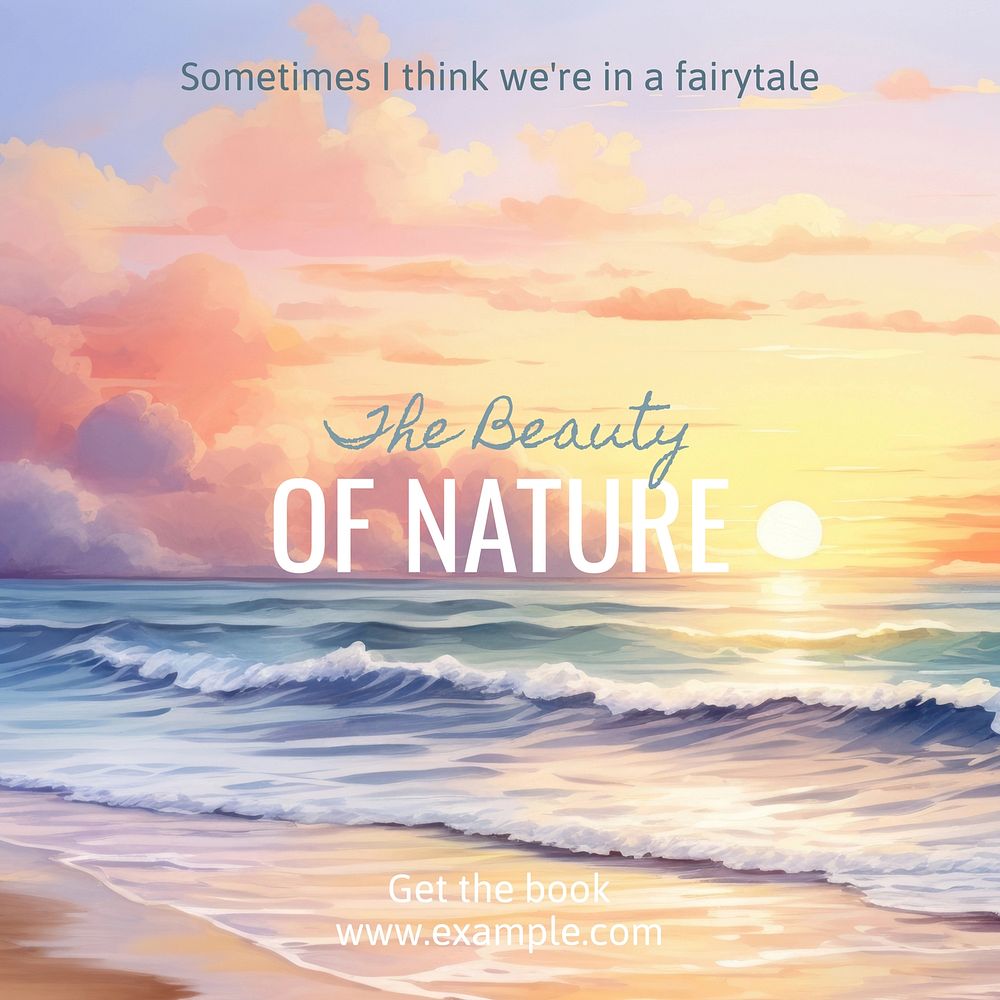 Nature book Instagram post template