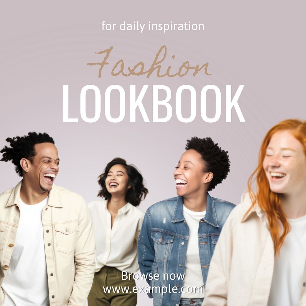 Fashion lookbook Instagram post template  