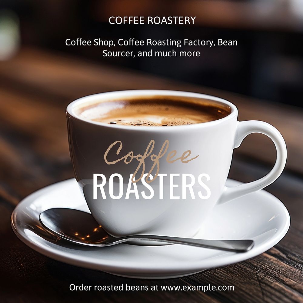 Coffee roasters Instagram post template  