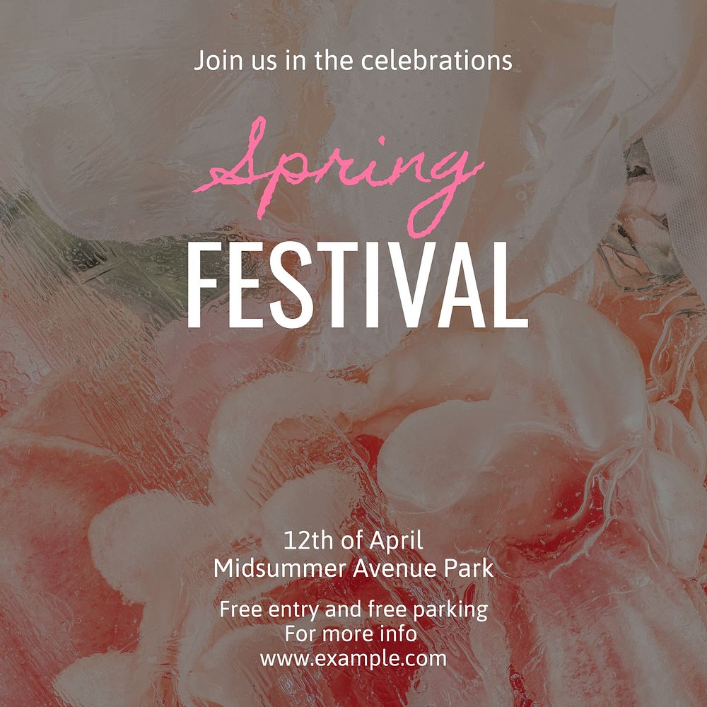 Spring festival Facebook post template