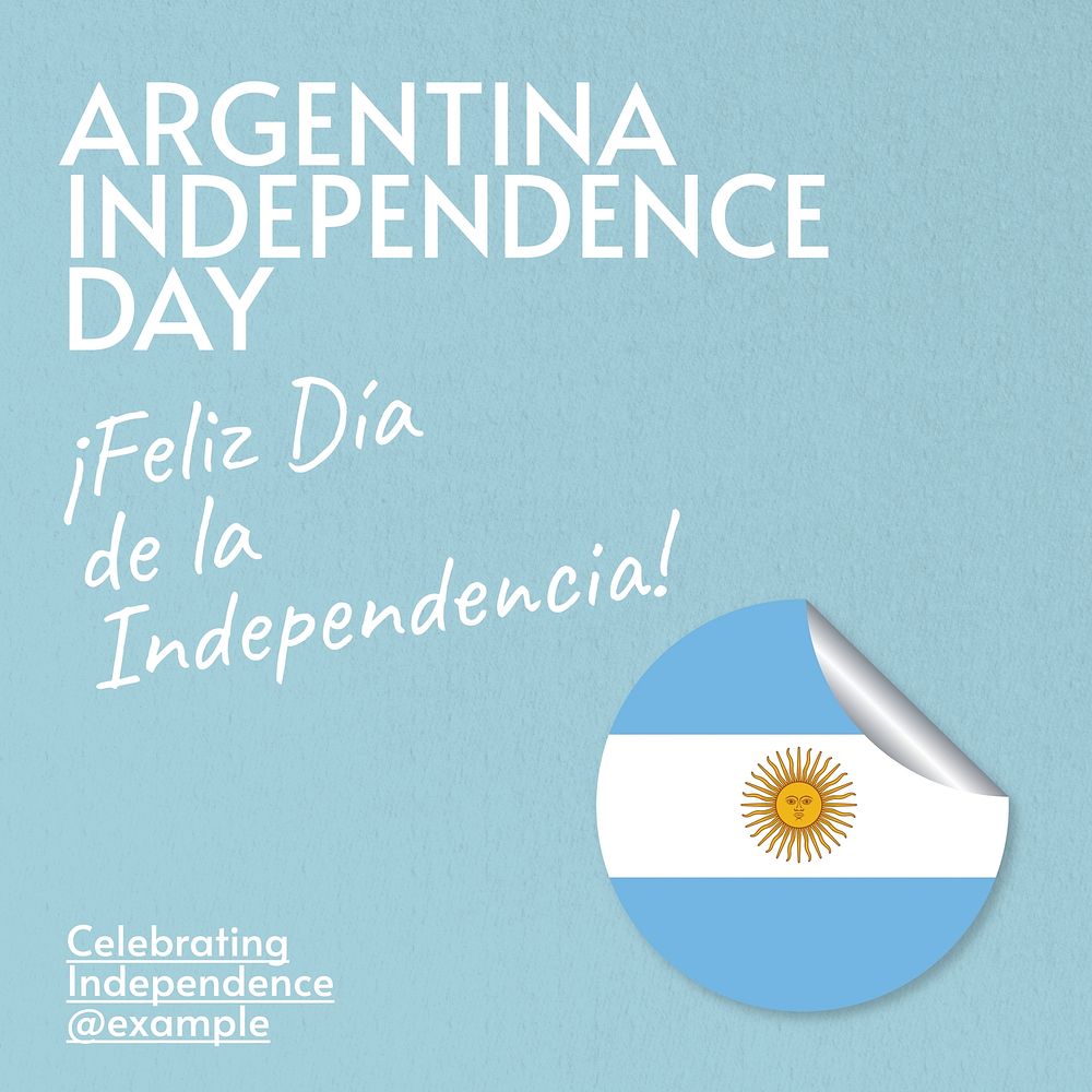 Argentina independence day Facebook post template