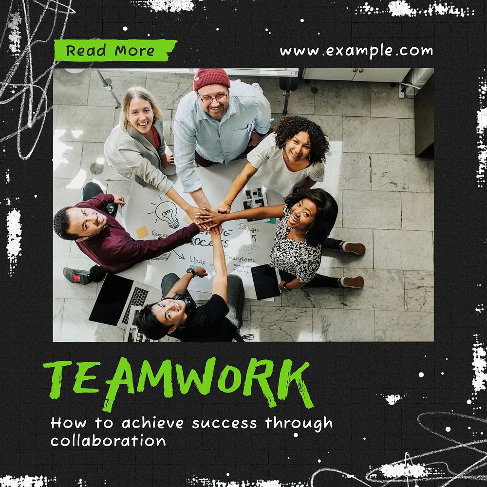 Teamwork  Instagram post template  