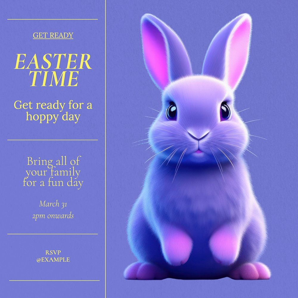 Easter time Facebook post template
