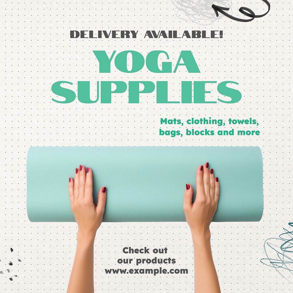 Yoga supplies shop Instagram post template