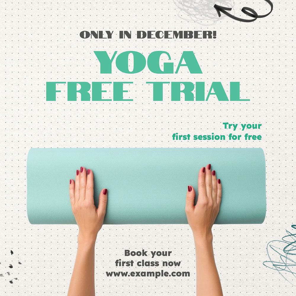 Yoga free trial Instagram post template