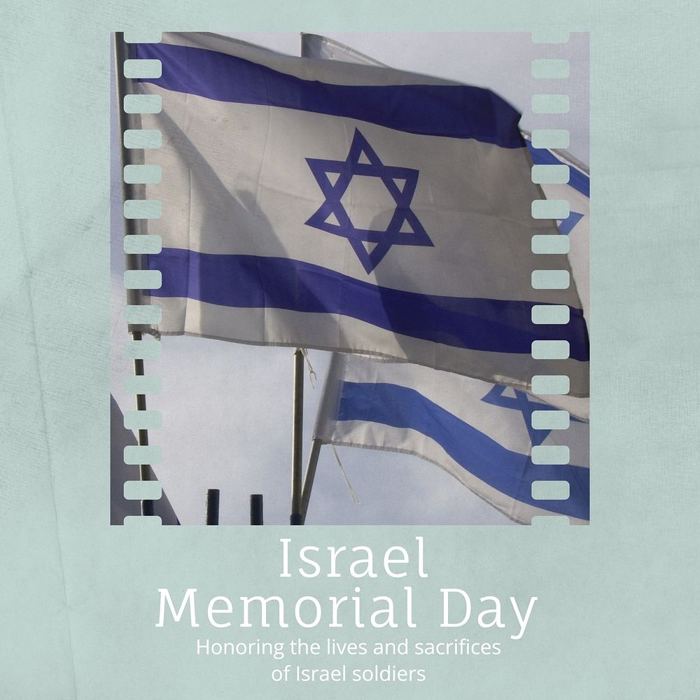 Israel Memorial Day Facebook post template
