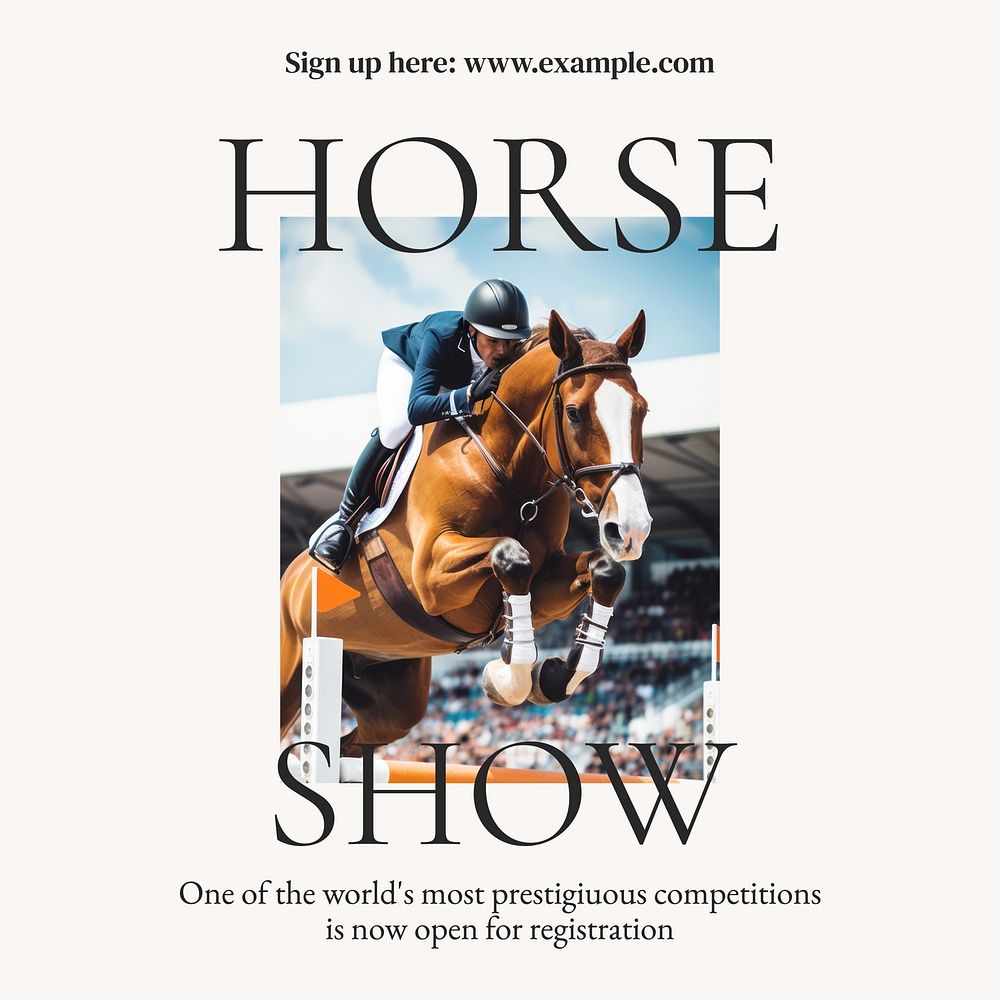 Horse racing Instagram post template