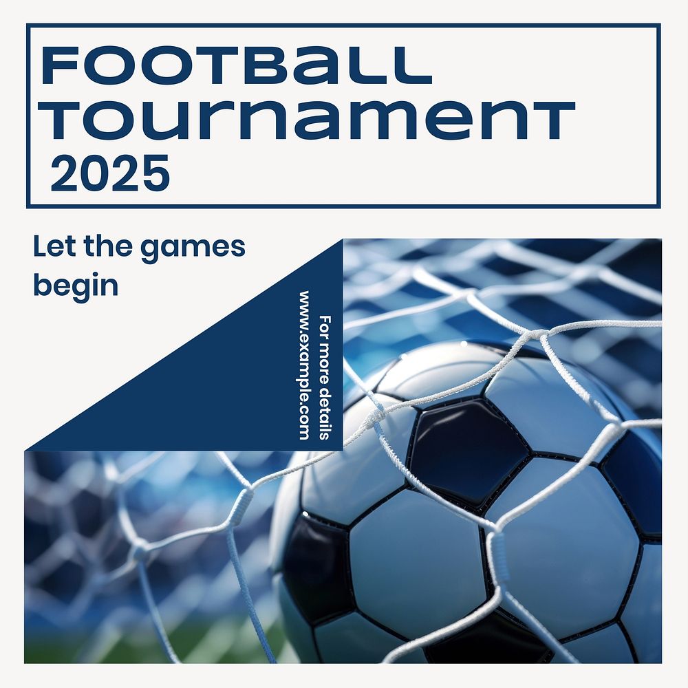 Football tournament Instagram post template