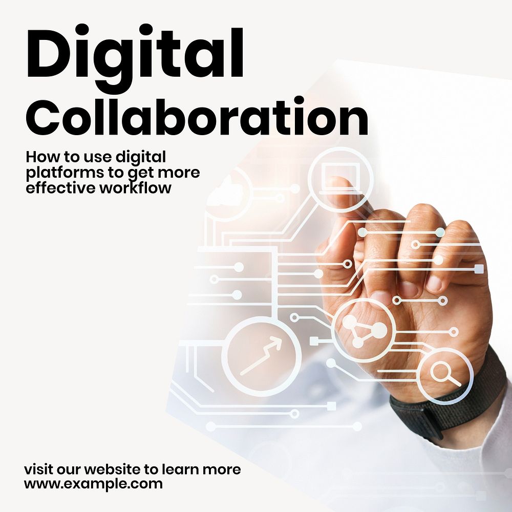 Digital collaboration Instagram post template
