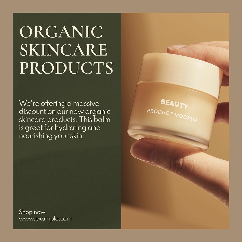 Skincare business Instagram post template
