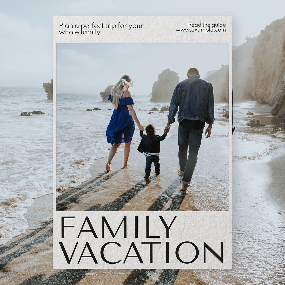 Family vacation Instagram post template