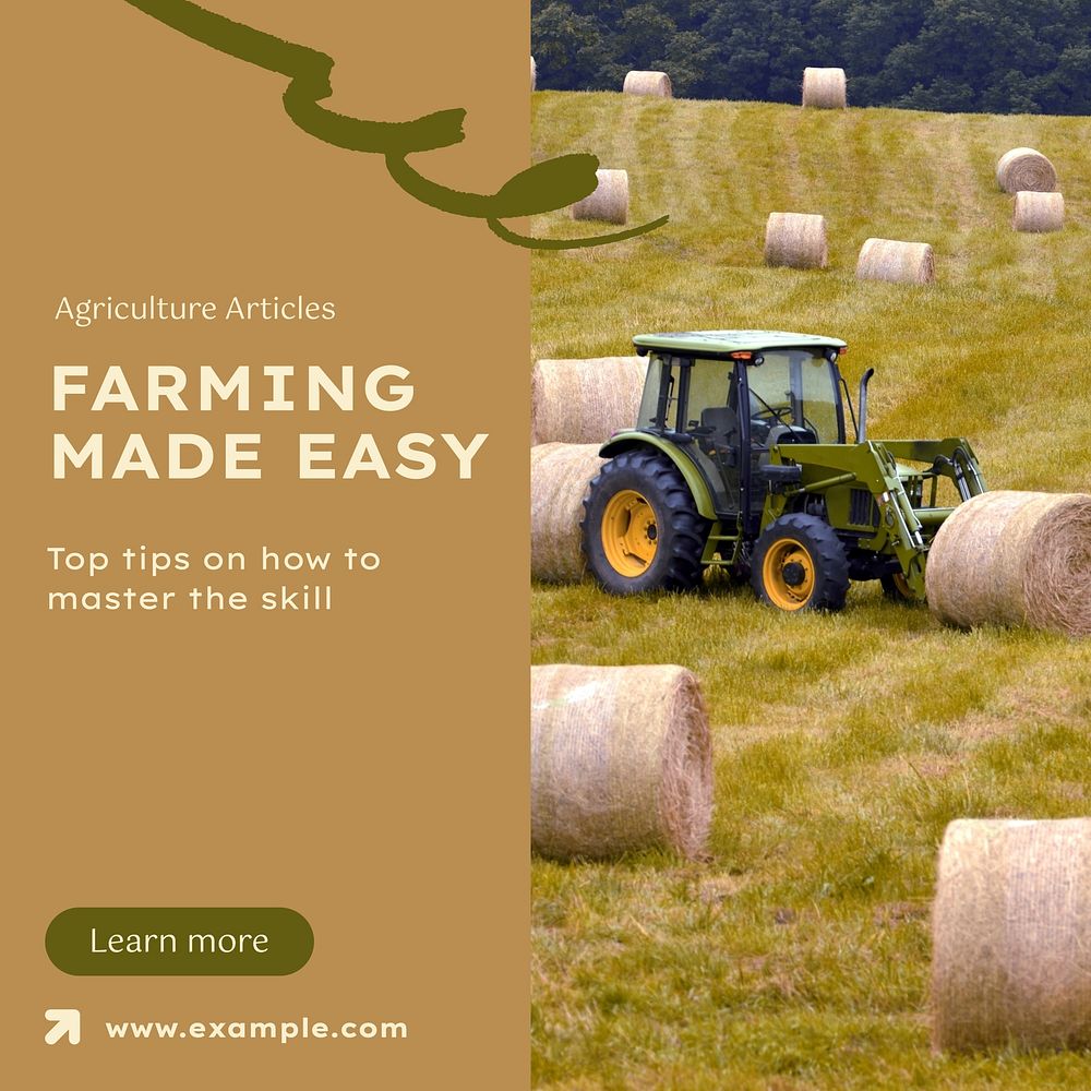 Farming made easy Instagram post template