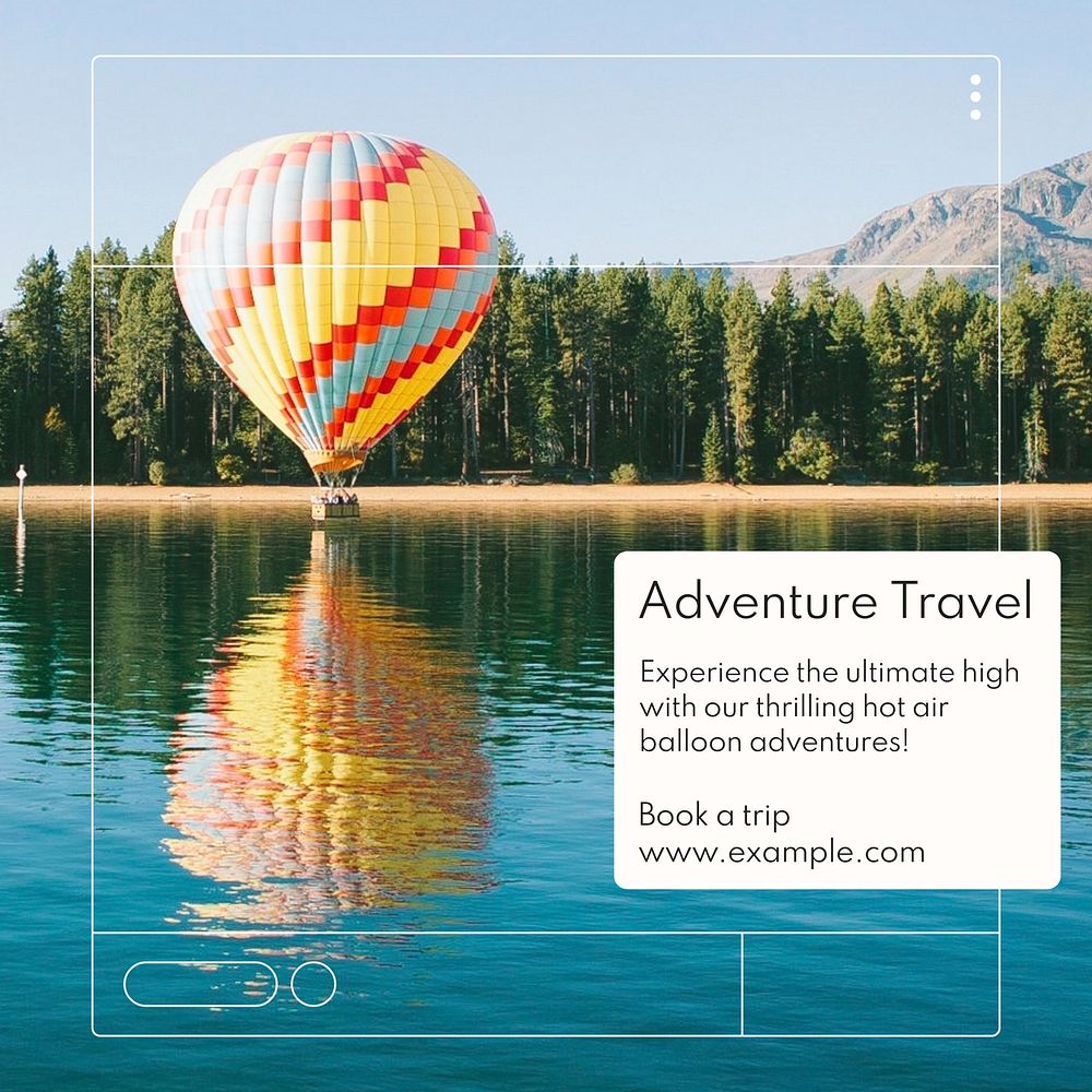 Adventure Travel Instagram Post Template | Free Photo - Rawpixel