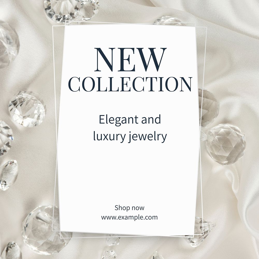 New jewelry collection Instagram post template