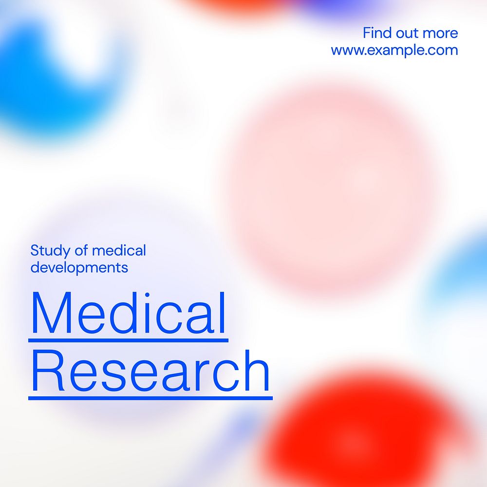 Medical research Facebook post template