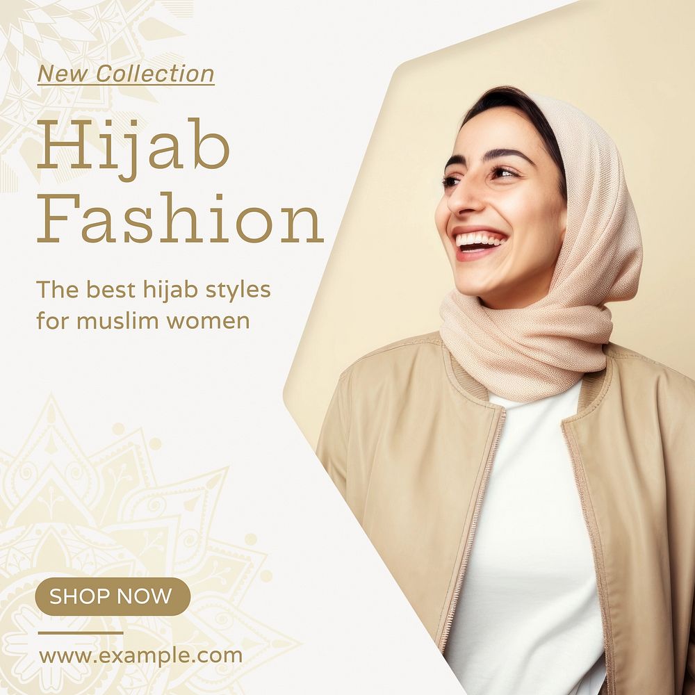 Hijab fashion Instagram post template
