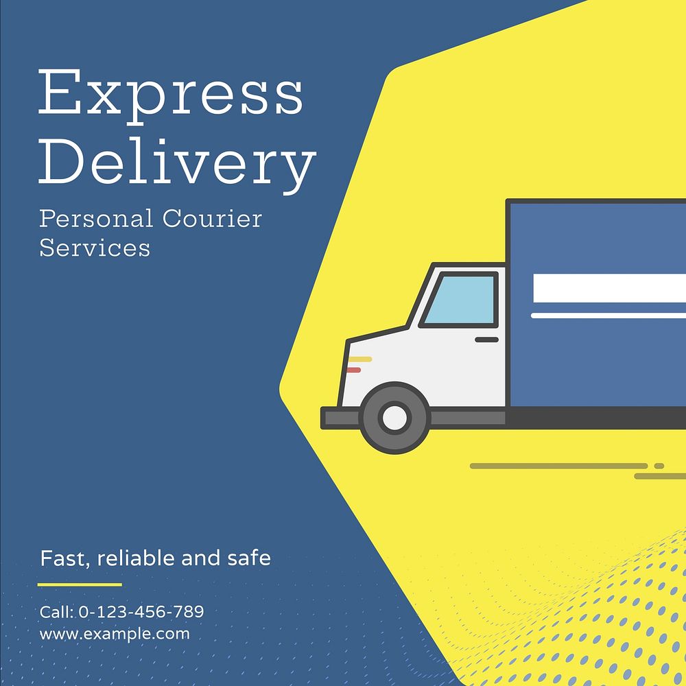 Courier services Instagram post template