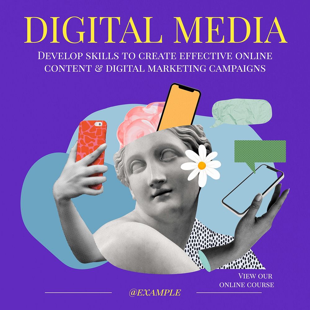Digital media & marketing Instagram post template