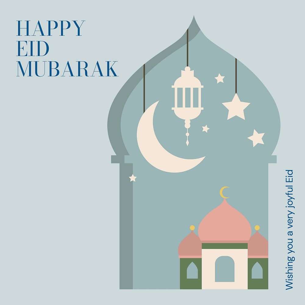 Happy Eid Mubarak Facebook post template