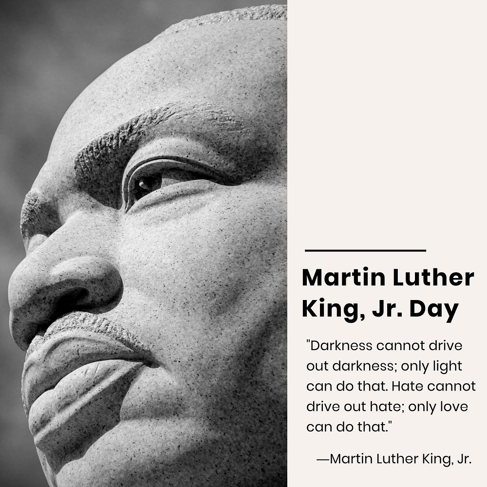 Martin Luther King Instagram post template  social media ad