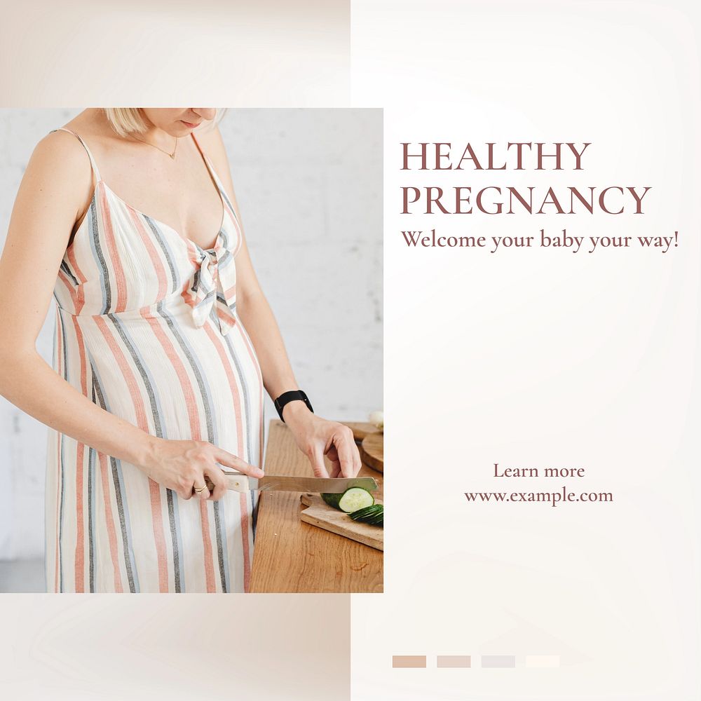 Pregnancy clinic Instagram post template