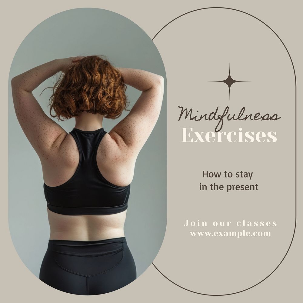 Mindfulness exercises Instagram post template