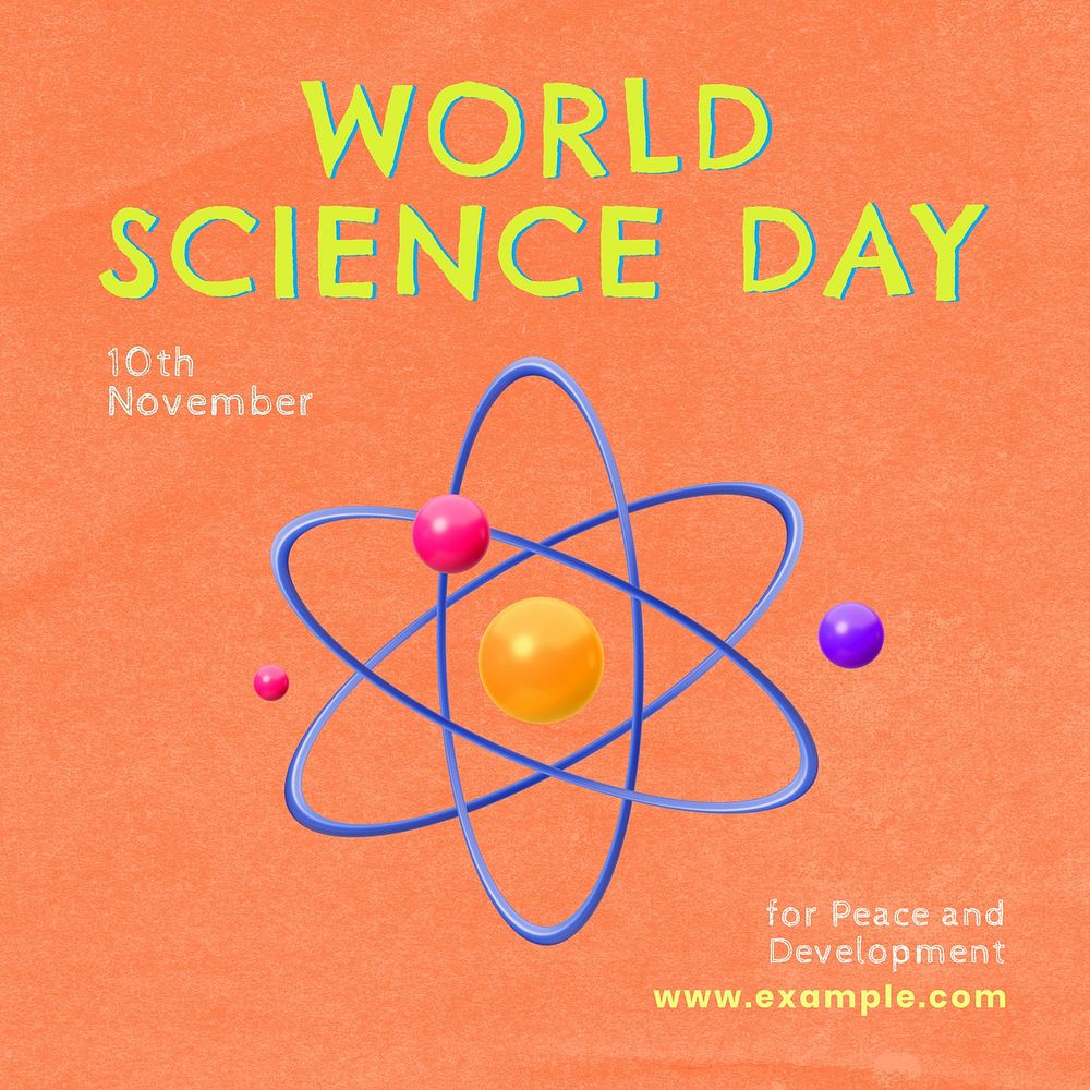 Science day Instagram post template  