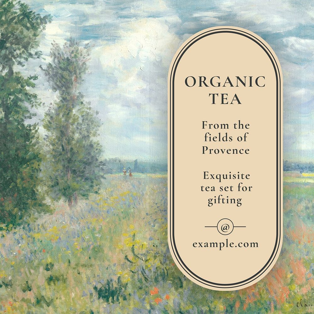 Organic tea  Instagram post template