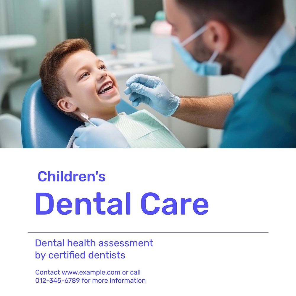 Children's dental care Facebook post template