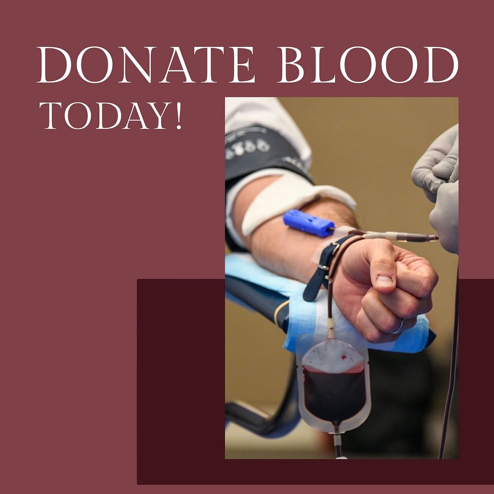 Donate blood today Instagram post template