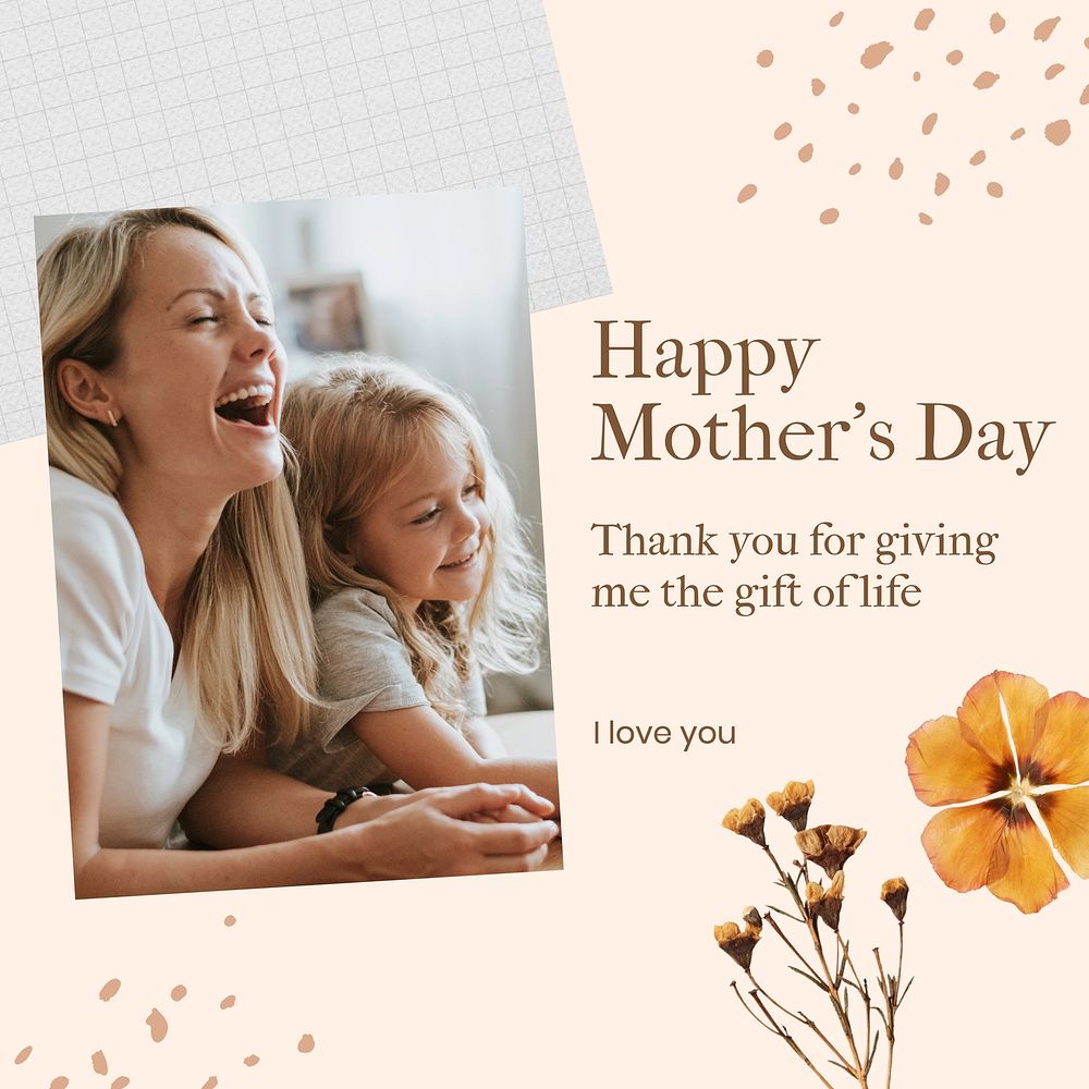 Happy mother's day Instagram post template