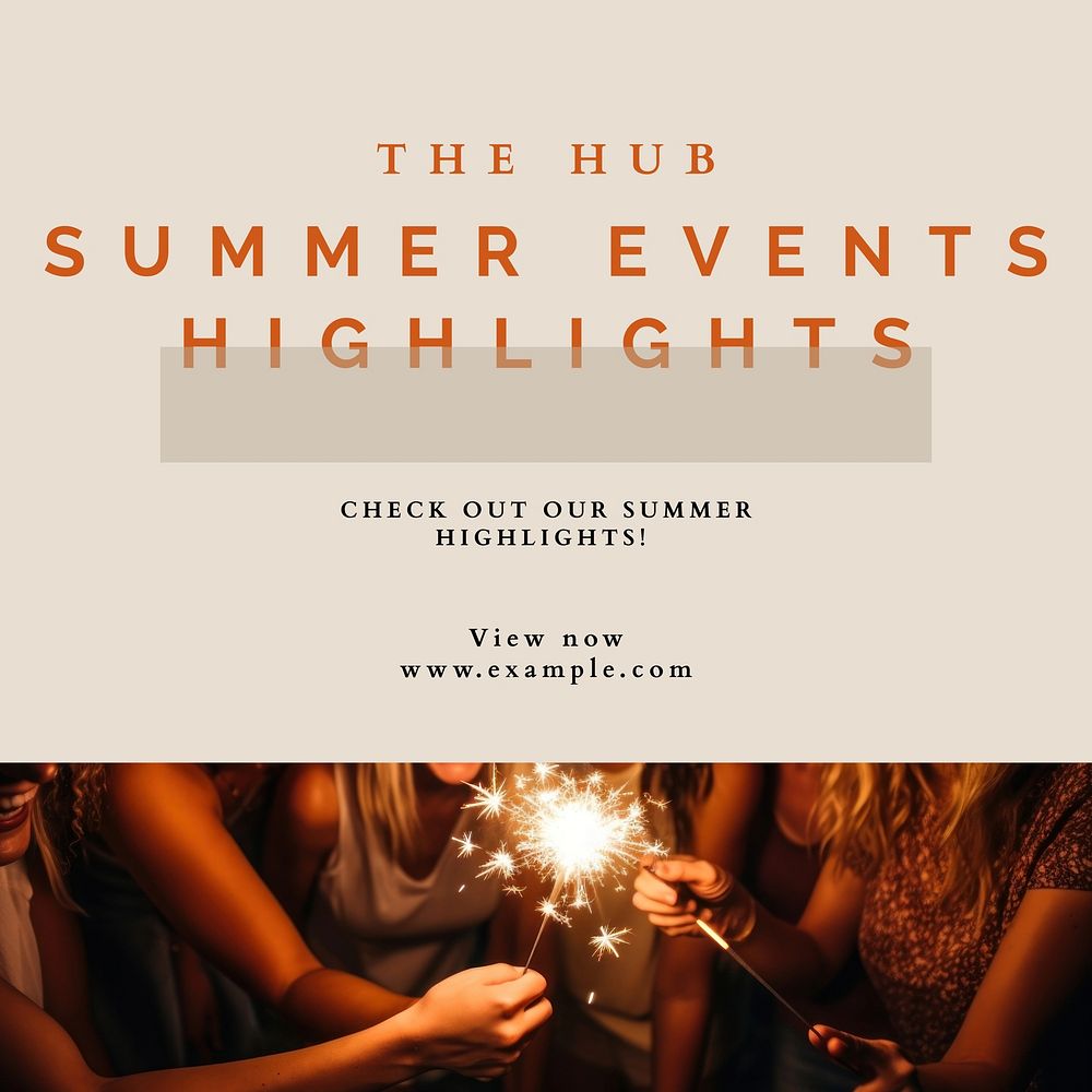 Summer events highlights Facebook post template